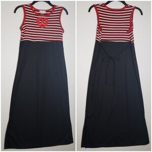 USA made MY MICHELLE girls 16 red black white heart stud sleeveless dress NWOT